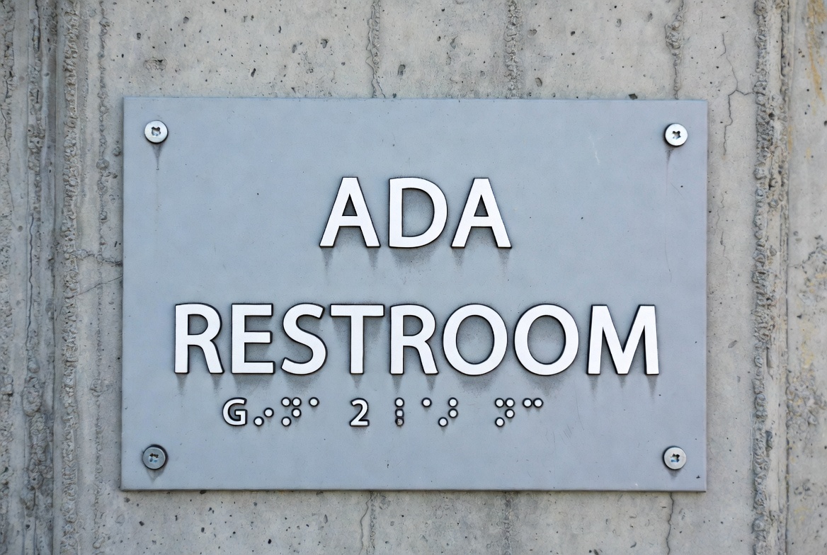 Outdoor Restroom ADA Sign Detail