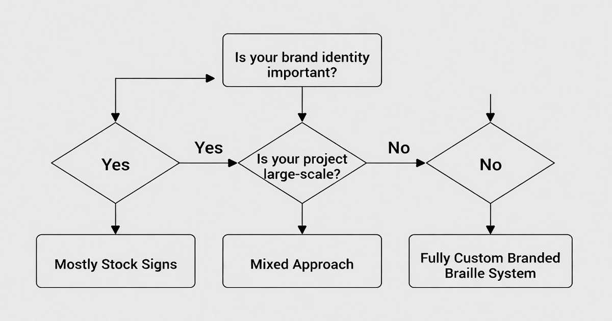 Braille Signage Decision Flowchart