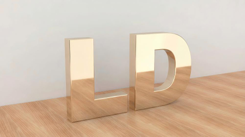 Mirror Champagne Letters