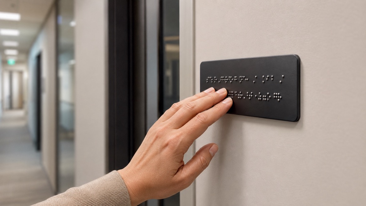 Braille Signs with Graphics vs. Text-Only Braille Signs