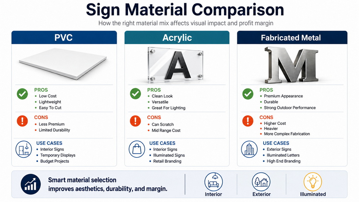 Material Selection Matrix For Sign Projects