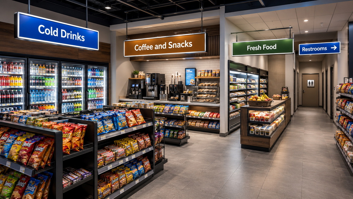Interior Convenience Store Signage Zones